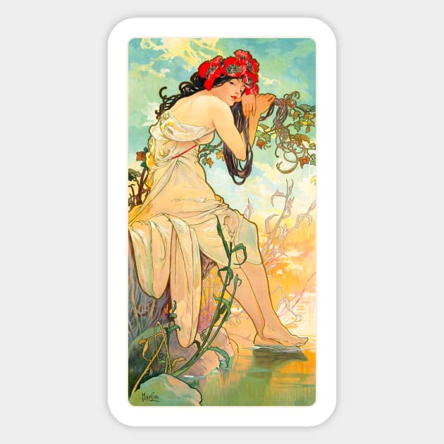 The Seasons, Summer (1896) Sticker by WAITE-SMITH VINTAGE ART